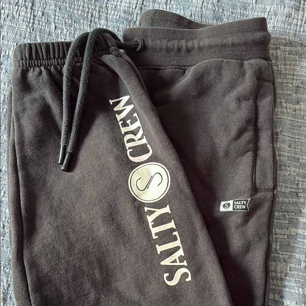 Salty Crew Black Sweatpants with Elastic Waistband